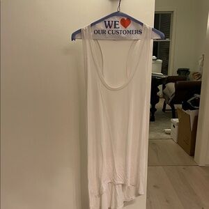 Riller & Fount White Mini Tank Dress High Low Hem. NWOT